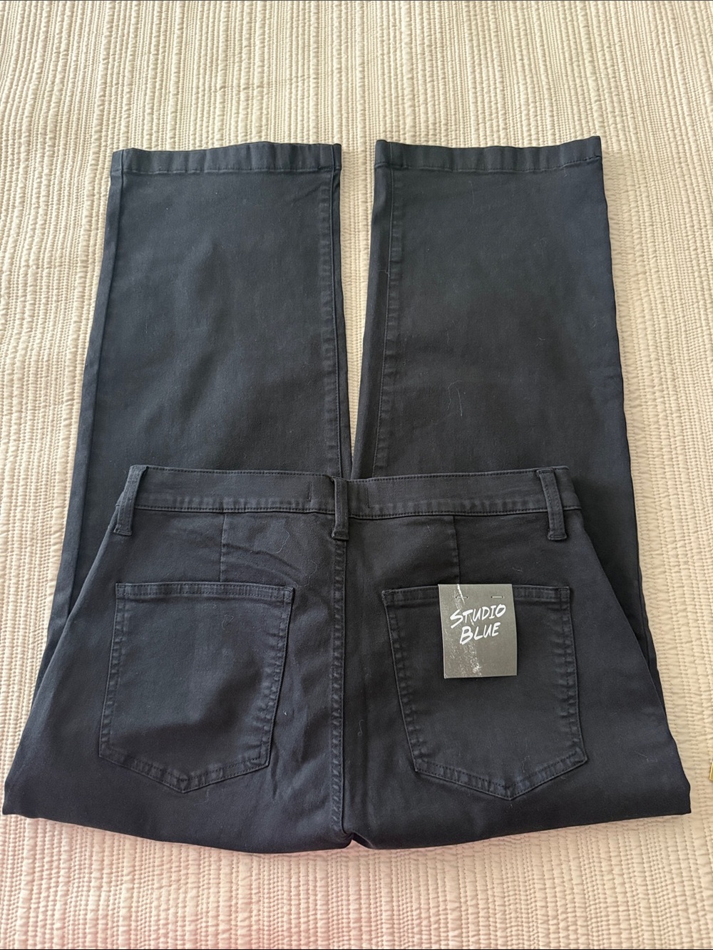 Studio Straight Leg Black Pants In Black  | Sz 31 - Picture 2 of 5